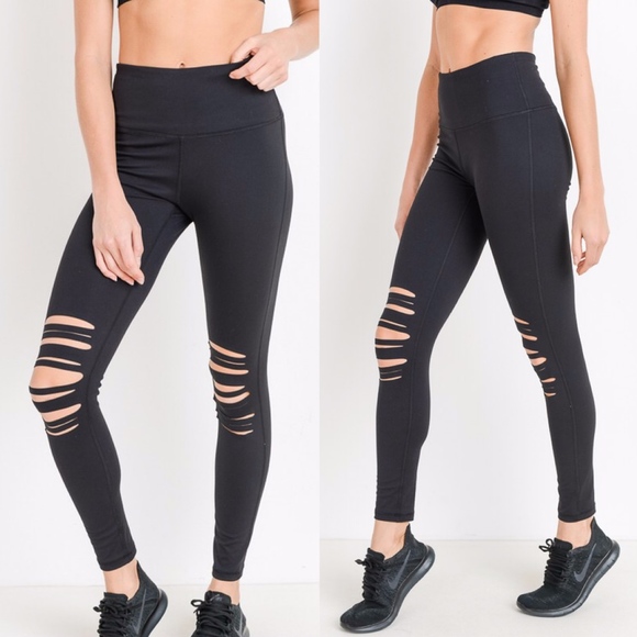 DANNY Shredded Leggings - WHITE - Picture 2 of 4